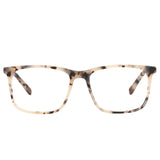 Matte White Tortoise // Blue Light Clear Lens